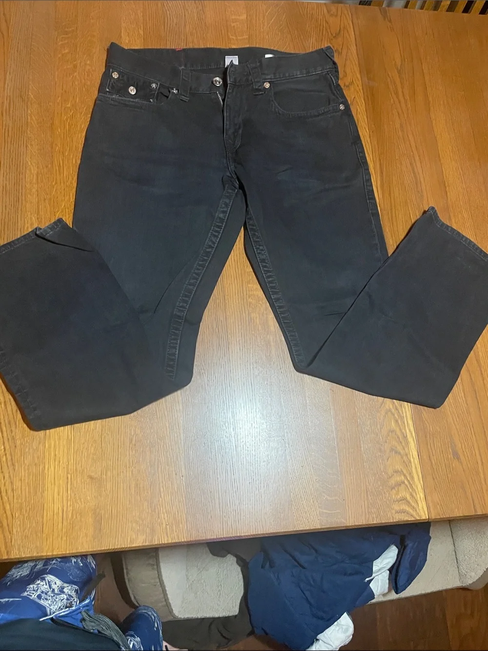 True Religion Black Men's Straight Jeans